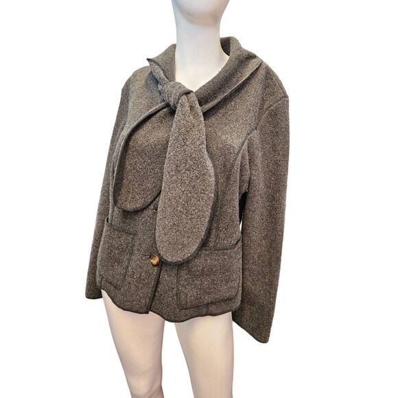 It's Your Adventure Gray Wool Blend Jacket Sz Large Womens Fall Coat - Picture 2 of 11